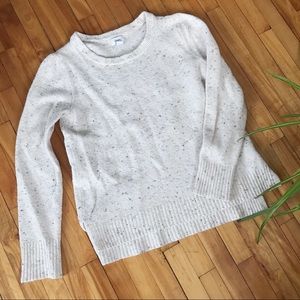 Old Navy white colour-speckled sweater